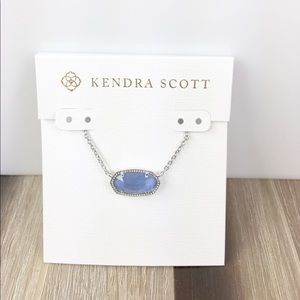 Kendra Scott Elisa periwinkle silver necklace